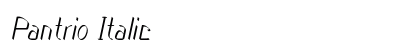 Pantrio Italic Preview