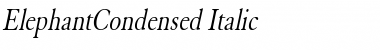 ElephantCondensed Italic Font