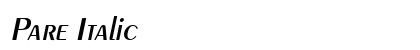Pare Italic Preview