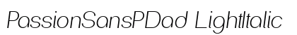 PassionSansPDad LightItalic preview