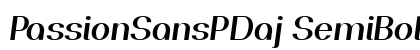 PassionSansPDaj SemiBoldItalic preview