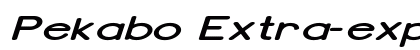 Pekabo Extra-expanded Italic preview