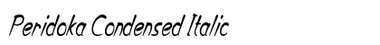 Peridoka Condensed Italic Preview