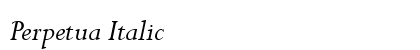 Perpetua Italic Preview