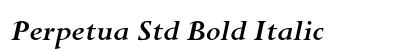 Perpetua Std Bold Italic Preview