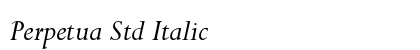 Perpetua Std Italic Preview