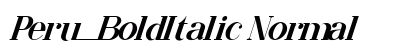Peru_BoldItalic Normal preview