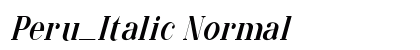 Peru_Italic Normal preview