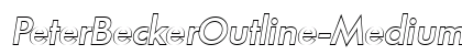PeterBeckerOutline-Medium Italic preview