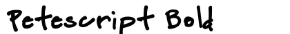 Petescript Bold preview