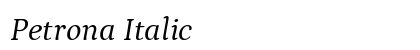 Petrona Italic preview