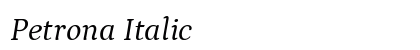 Petrona Italic preview