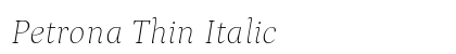 Petrona Thin Italic preview