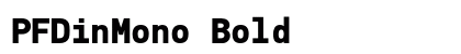 PFDinMono Bold preview