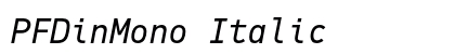 PFDinMono Italic preview