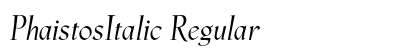 PhaistosItalic Regular preview