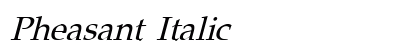 Pheasant Italic Preview