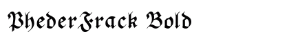 PhederFrack Bold preview