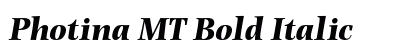 Photina MT Bold Italic Preview