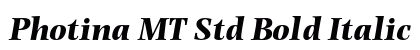 Photina MT Std Bold Italic preview