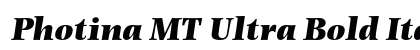 Photina MT Ultra Bold Italic Preview