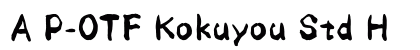 A P-OTF Kokuyou Std H preview