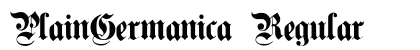 PlainGermanica Regular Preview