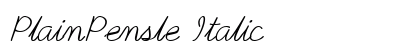 PlainPensle Italic Preview