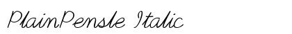 PlainPensle Italic Preview