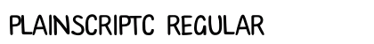 PlainScriptC Regular preview