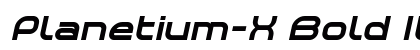 Planetium-X Bold Italic Demo Regular preview