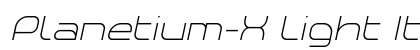 Planetium-X Light Italic Demo Regular preview