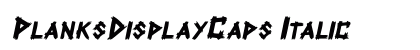 PlanksDisplayCaps Italic Preview
