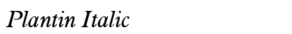 Plantin Italic Preview
