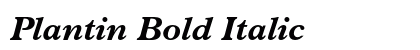 Plantin Bold Italic preview