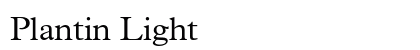 Plantin Light Preview