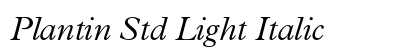 Plantin Std Light Italic Preview