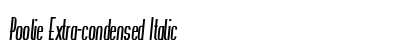 Poolie Extra-condensed Italic Preview