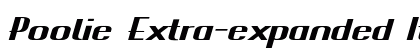 Poolie Extra-expanded Italic Preview
