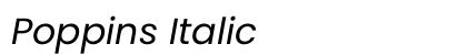 Poppins Italic Preview