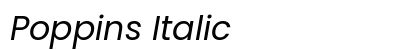 Poppins Italic Preview