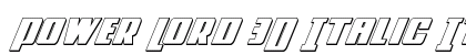 Power Lord 3D Italic Italic preview