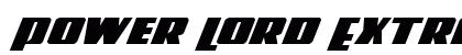 Power Lord Extra-Expanded Italic Extra-Expanded Italic preview