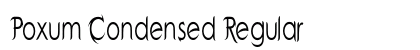 Poxum Condensed Regular Preview