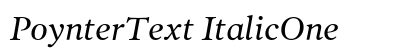 PoynterText ItalicOne Preview