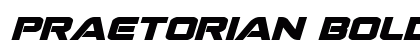 Praetorian Bold Expanded Italic Bold Expanded Italic preview