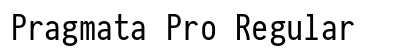 Pragmata Pro Regular Preview