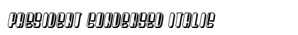 President Condensed Italic Font