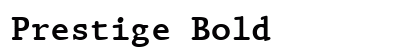 Prestige Bold Font