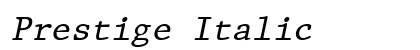 Prestige Italic Font